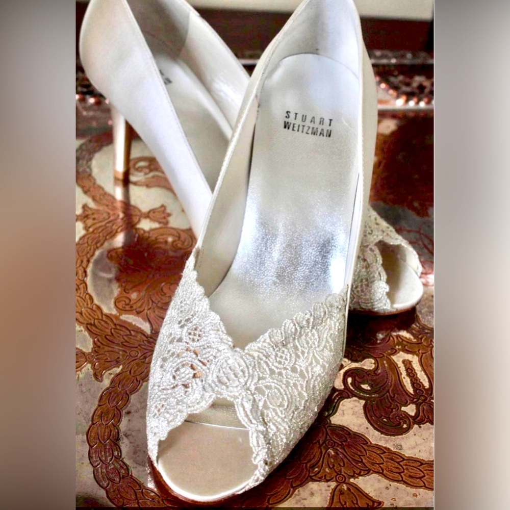 Stuart Weitzman Chantelle Ivory 8.5 Wedding Shoes